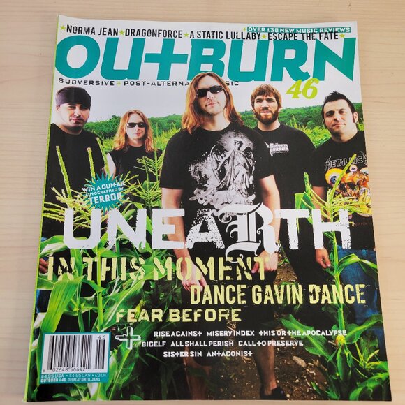 OUTBURN Magazine Issue #46 2008 UNEARTH In This Moment Dragonforce Metal Music - Picture 1 of 5
